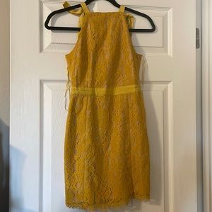 Petite yellow mini dress